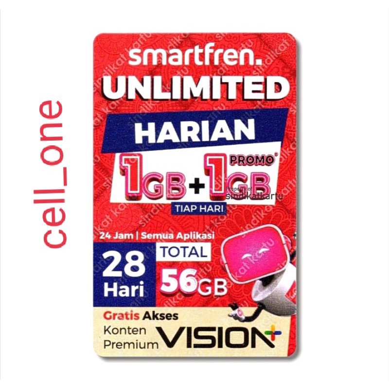 voucher Smartfren Unlimited 2gb/hari