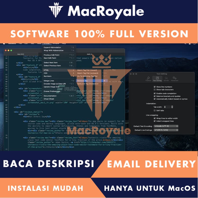 [MacOS] Textastic Full Version Lifetime Full Garansi
