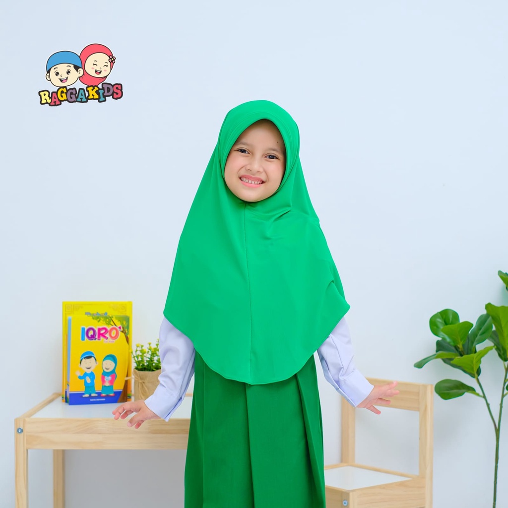 Jilbab anak sekolah Raggakids Hanna Hijab - Jilbab sekolah anak bahan Jersey premium