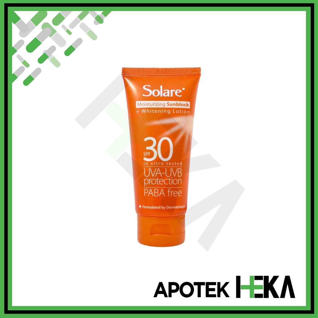 Solare SPF 30 / 50 Sunblock - Tabir Surya Melindungi Kulit (SEMARANG)