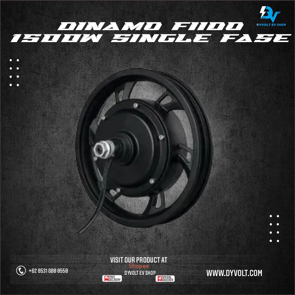 Motor Hub Bldc 1500W Scooter Fiido Single Fase