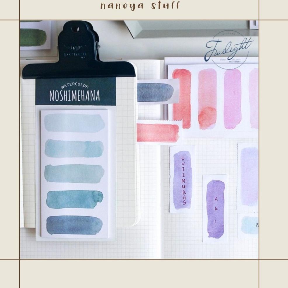 

Z27 Sticky Notes Watercolor Note Memo Pad Lucu Aesthetic TERBARU っ