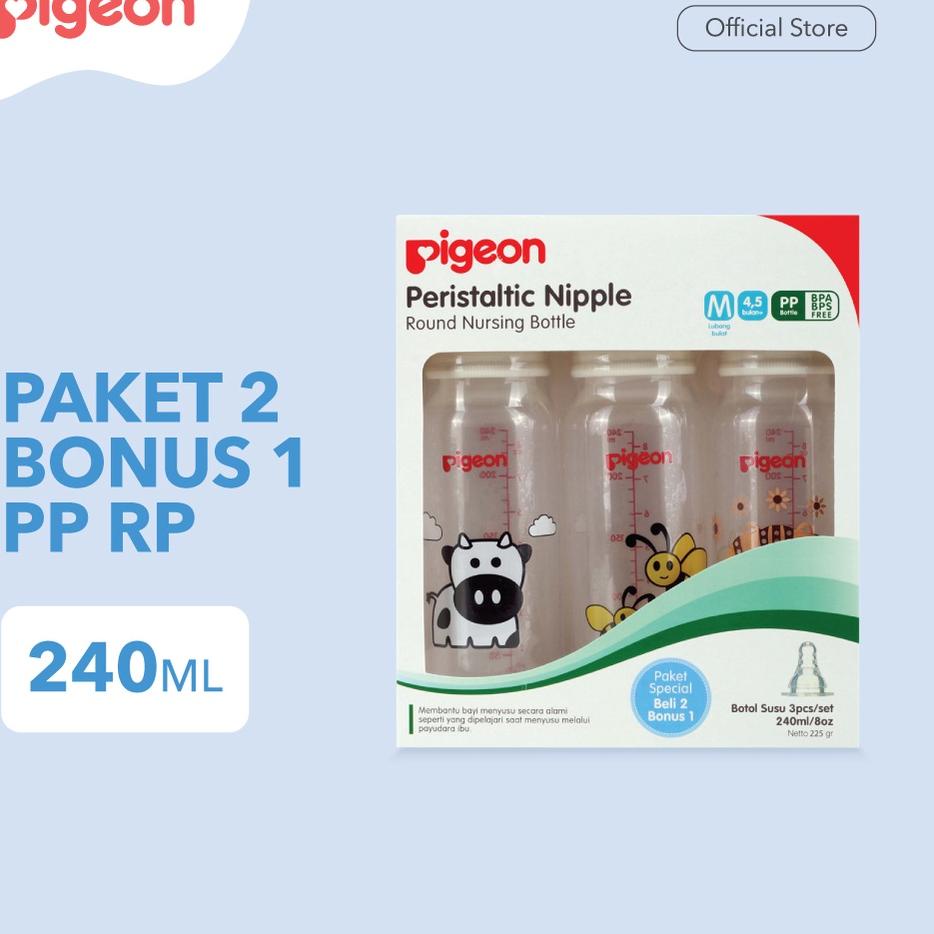 ✼ PIGEON Paket PP 240Ml | Botol Susu Bayi ☼