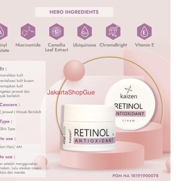 ♣ RETINOL ANTIOXIDANT RETINOL AOX ANTI OXIDANT Kaizen Cream Malam Pencerah & Antiaging / Retinol Ant
