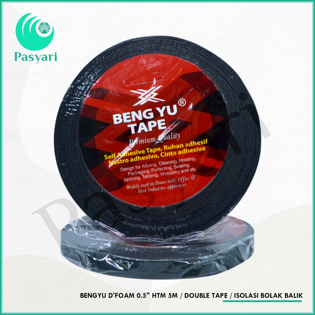 

Bengyu D'foam 0.5" Htm 5m / double tape / isolasi bolak balik