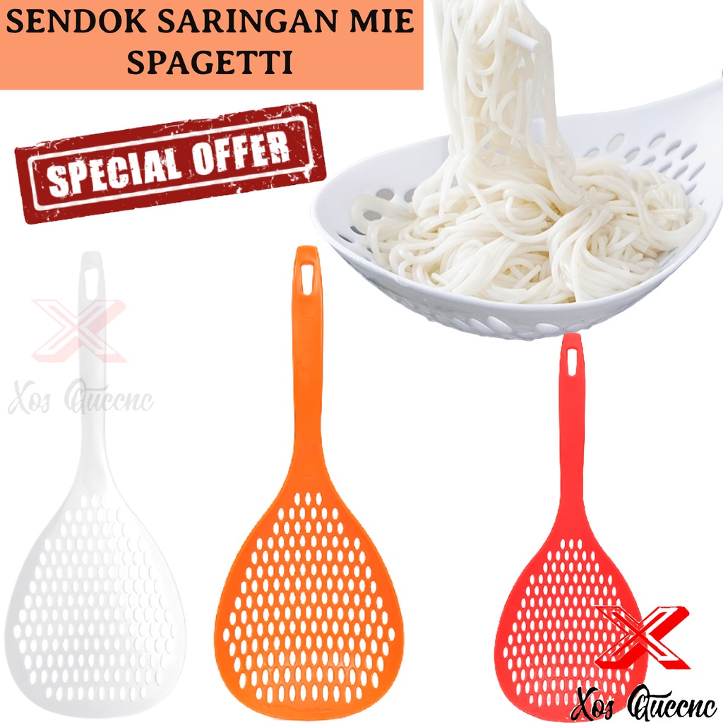 [XOQ] SENDOK MIE SPAGETTI JUMBO / SENDOK SARINGAN SERBAGUNA ANTI PANAS / SENDOK SARINGAN / TIRISAN SERBAGUNA