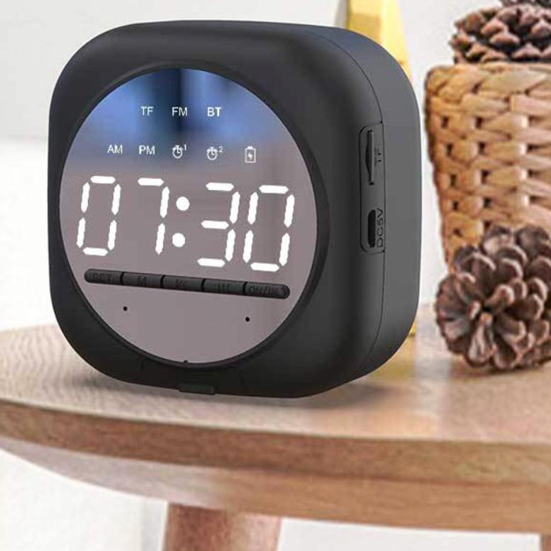 ❅ Speaker Jam Bluetooth Mini Versi 5.0 + Alarm dan Radio Q12 ♠