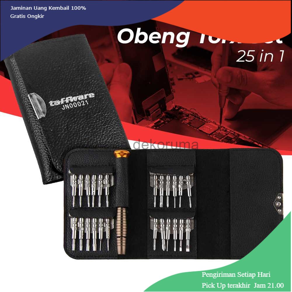 TD - HTA Taffware Obeng Reparasi Smartphone Torx Set 25 in 1 - JN00021