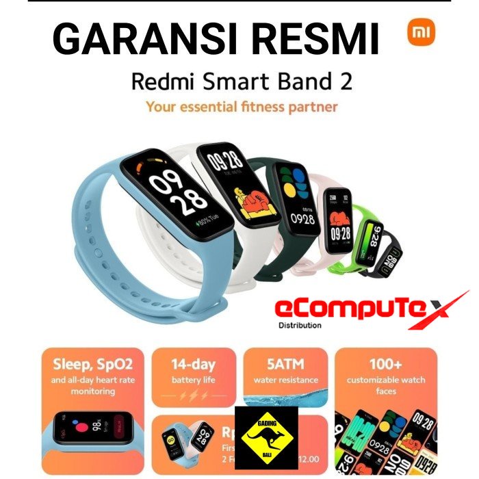 XIAOMI REDMI SMART BAND 2 AP RED MI SMART WATCH 2AP GARANSI RESMI