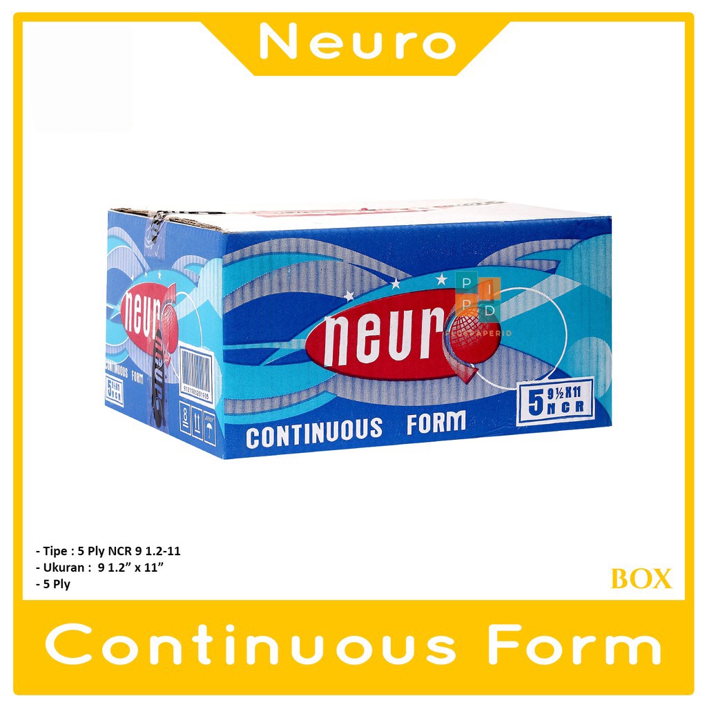 

NEURO - Continous Form 5 Ply 91/2 x 11 ( K5 ) Ncr - Box