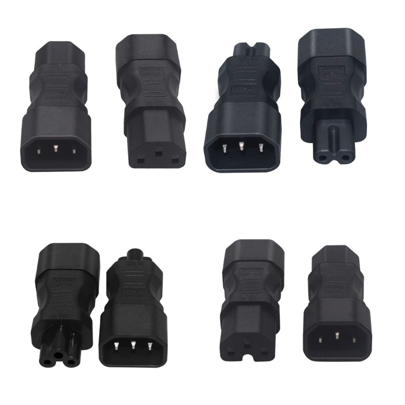 Zzz Adaptor Portable Male to Female C14 to C13 Adaptor C14 to C15/C14 Ke C5/C14 Ke C7 Adaptor Kabel Listrik Transfer Colokan ABS-mad