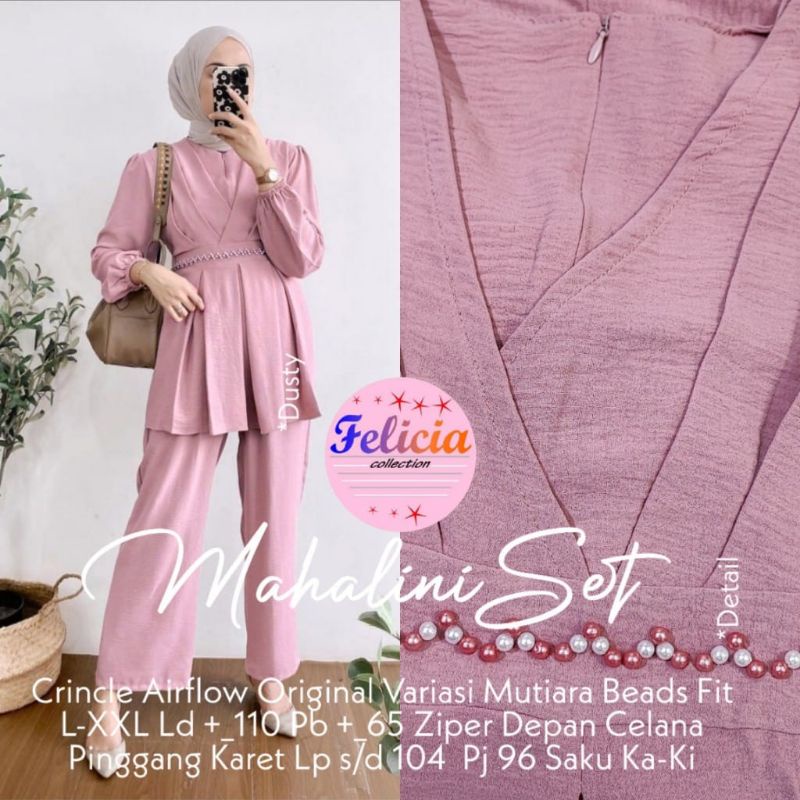 SET MAHALINI NEW//BAHAN CRINKLE AIRFLOW PREMIUN HQ