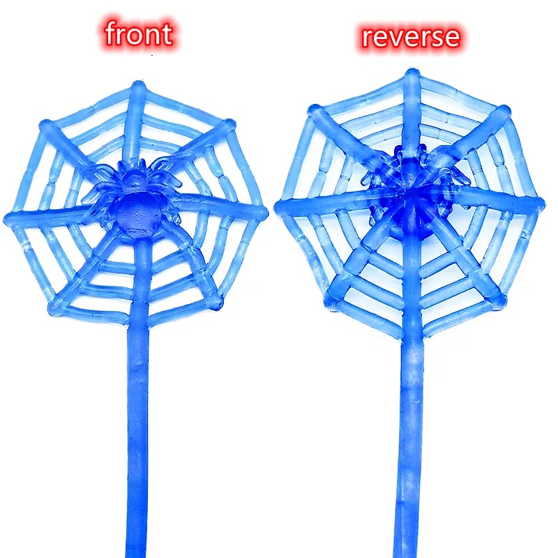 Novelty Mainan Panjat Dinding Lucu Untuk Hadiah Ulang Tahun Anak Pesta Halloween Anti Stres Warna Acak Sticky Spider Web Toy Elastis Stretchable Sticky Spider Web Climbing Toys