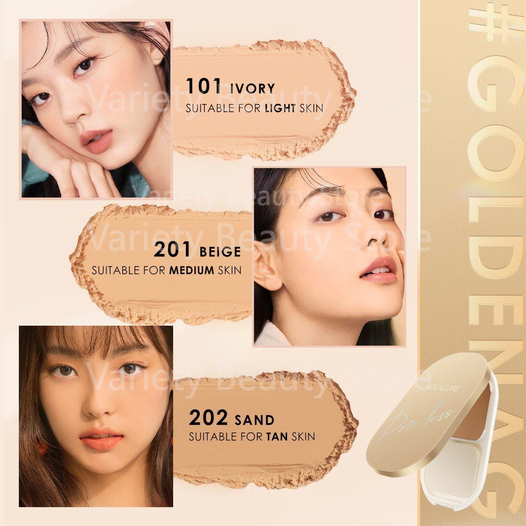 FOCALLURE Blush &amp; Highlighter Palette 3 Colours/FOCALLURE Eyebrow Cream/FOCALLURE Bedak Padat/FOCALLURE 12 Warna Eye Shadow/FOCALLURE Concealer Liquid