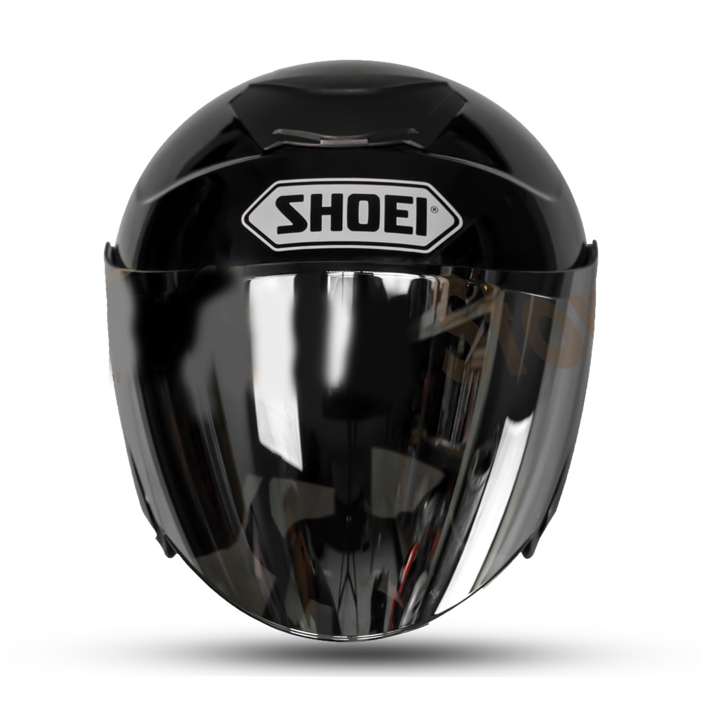 Helm Half Face MLA Kyoto / CREAM Kaca Visor Gold-Blue-Hitam Iridium / Helm Premium SNI untuk Pria Dan Wanita Dewasa COD