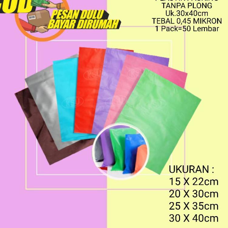 

K28 PLASTIK PACKING UK. 30x40 tebal 0,45 mikron isi 50/plastik packing olshop/plastik packing baju SIAP KIRIM ㅅ
