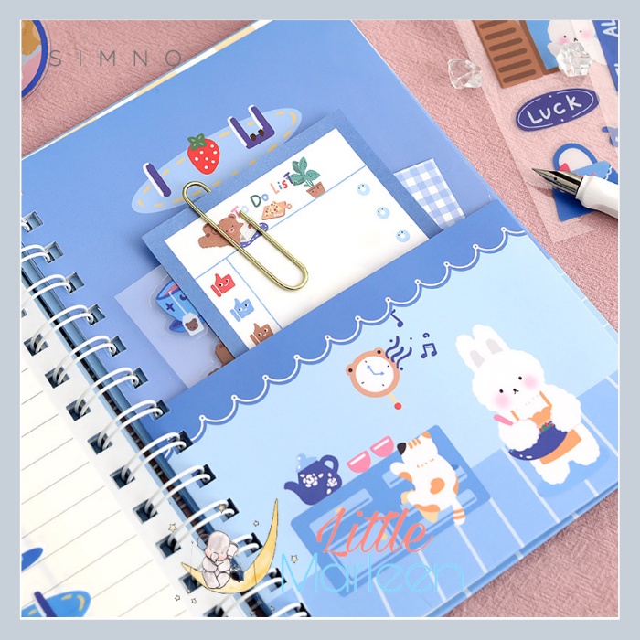 

Terlaris ✨ -Notebook Ring Rabbit Bear / Jurnal agenda Buku tulis anak / Planner- 2.2.23