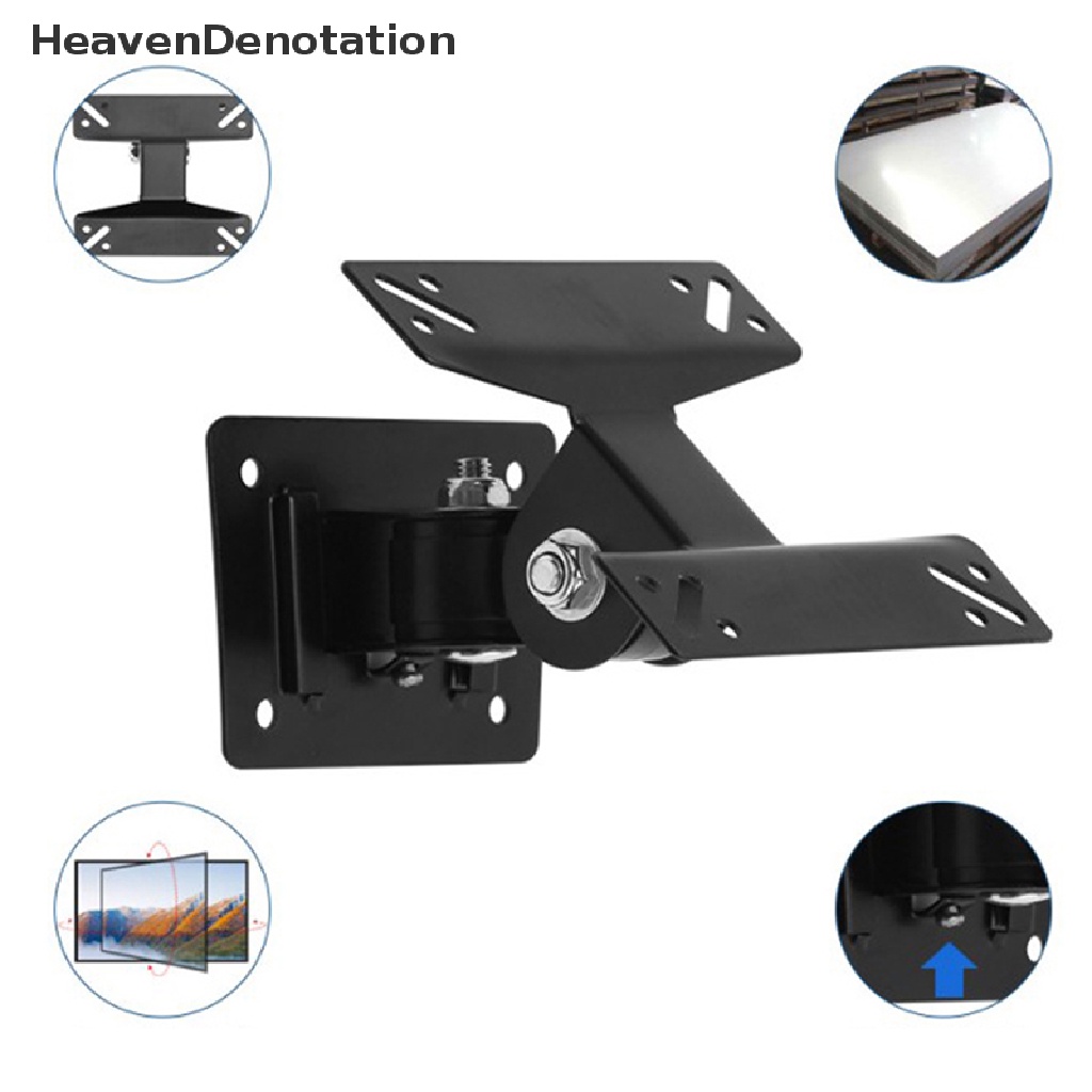 [HeavenDenotation] Universal Adjustable TV Dinding Rotasi 180derajat TV Stand Untuk 14-27 Inch LCD LED Flat Panel Plasma TV Holder HDV