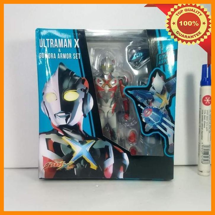 (BAL) mainan action figure shf ultraman X and gomora armor set shfiguarts re