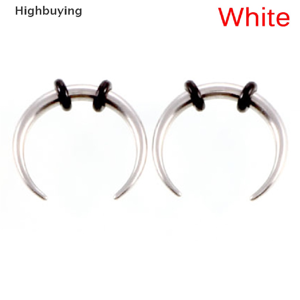 Hbid Surgical Steel Hoop Septum Hidung Cincin Klip Tulang Rawan Anting Perhiasan Glory