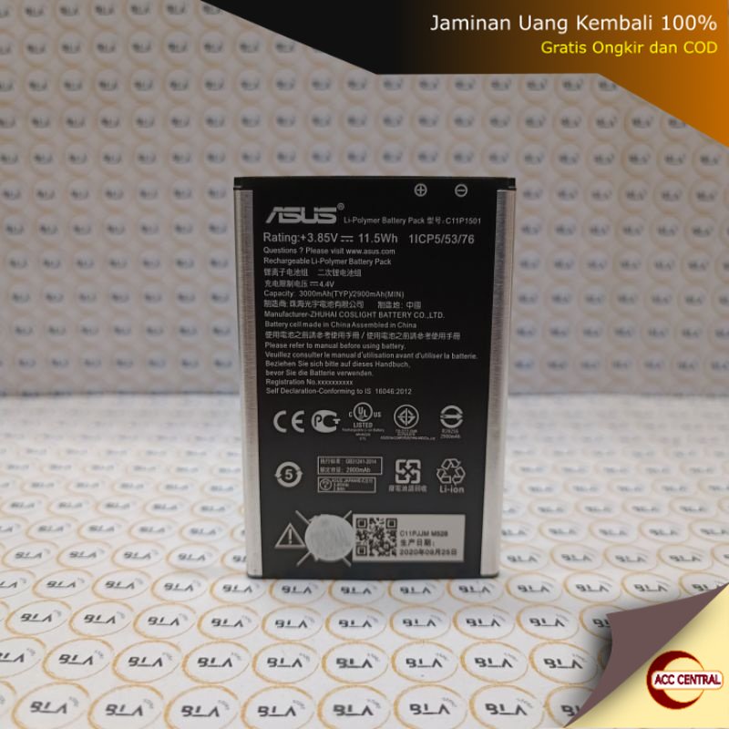 Original Baterai Batre C11P1501 Asus Zenfone 2 Laser 5.5" ZE550KL / Zenfone 2 Laser 6.0" ZE601KL