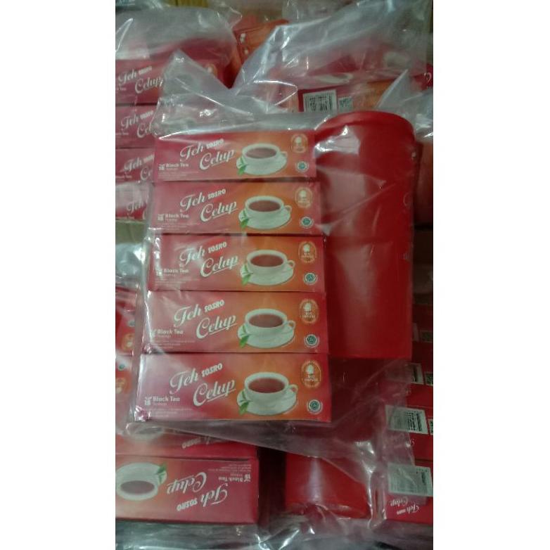 

>D2289) ⭐⭐⭐⭐⭐ (COD READY) Paket Teh Botol Celup Sosro 15 Bag isi 5 box - Free Thumbler - Teh Alam