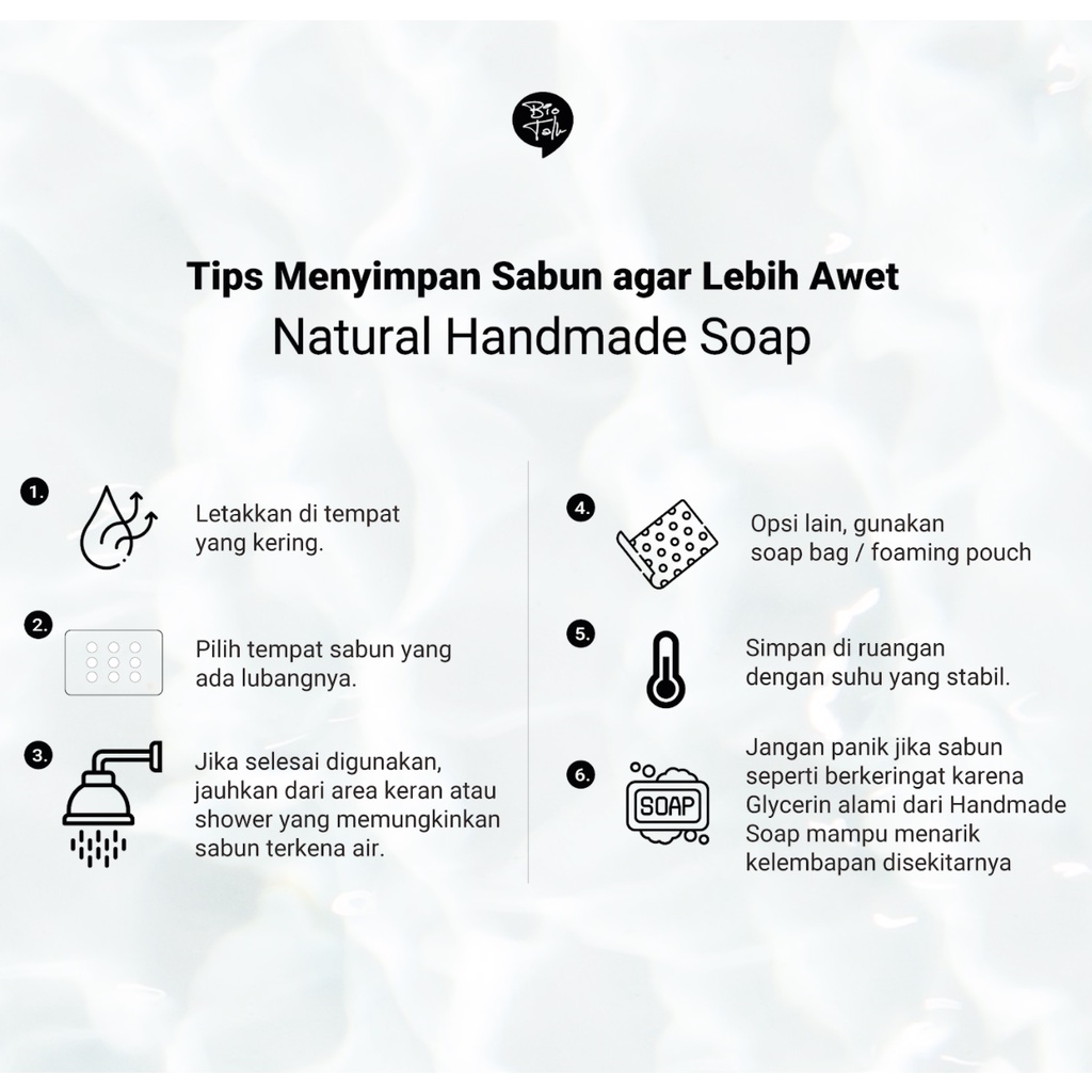 Bio Talk Herbal Handmade Soap | Kulit Normal Kering Sensitive Eczema Psoriasis