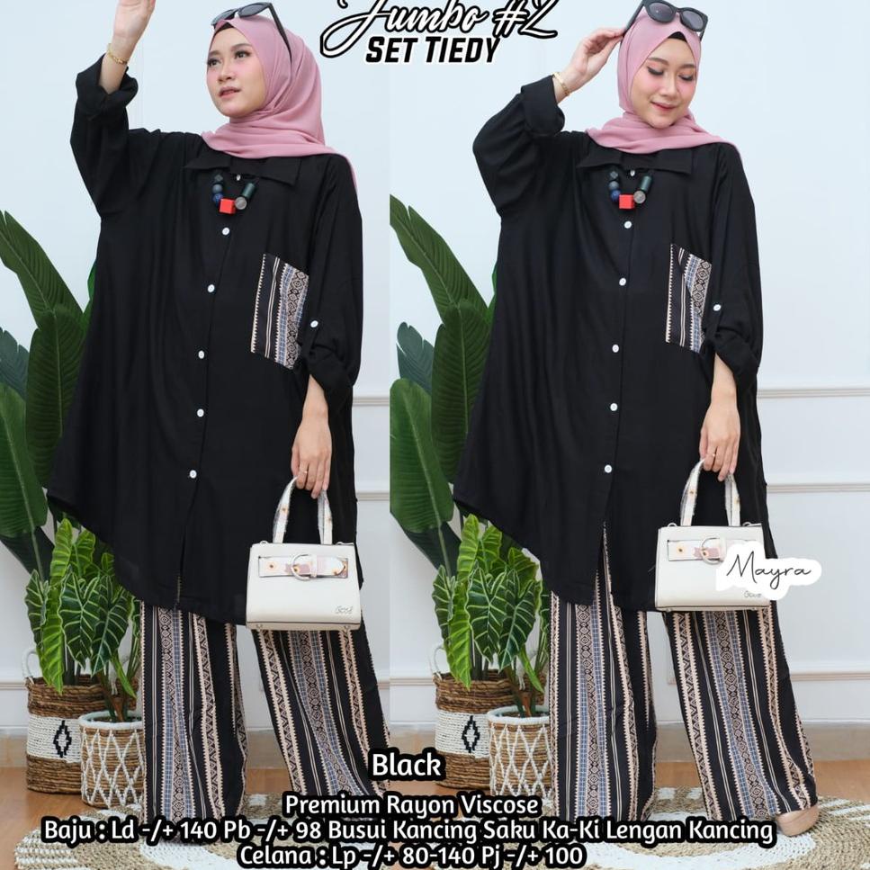 MURAH MERIAH Mayra LD 130 - 140 Tiedy Set Jumbo 2 dan Ayra SIZE XXXL- XXXXL Baju Tunik Jumbo Atasan 