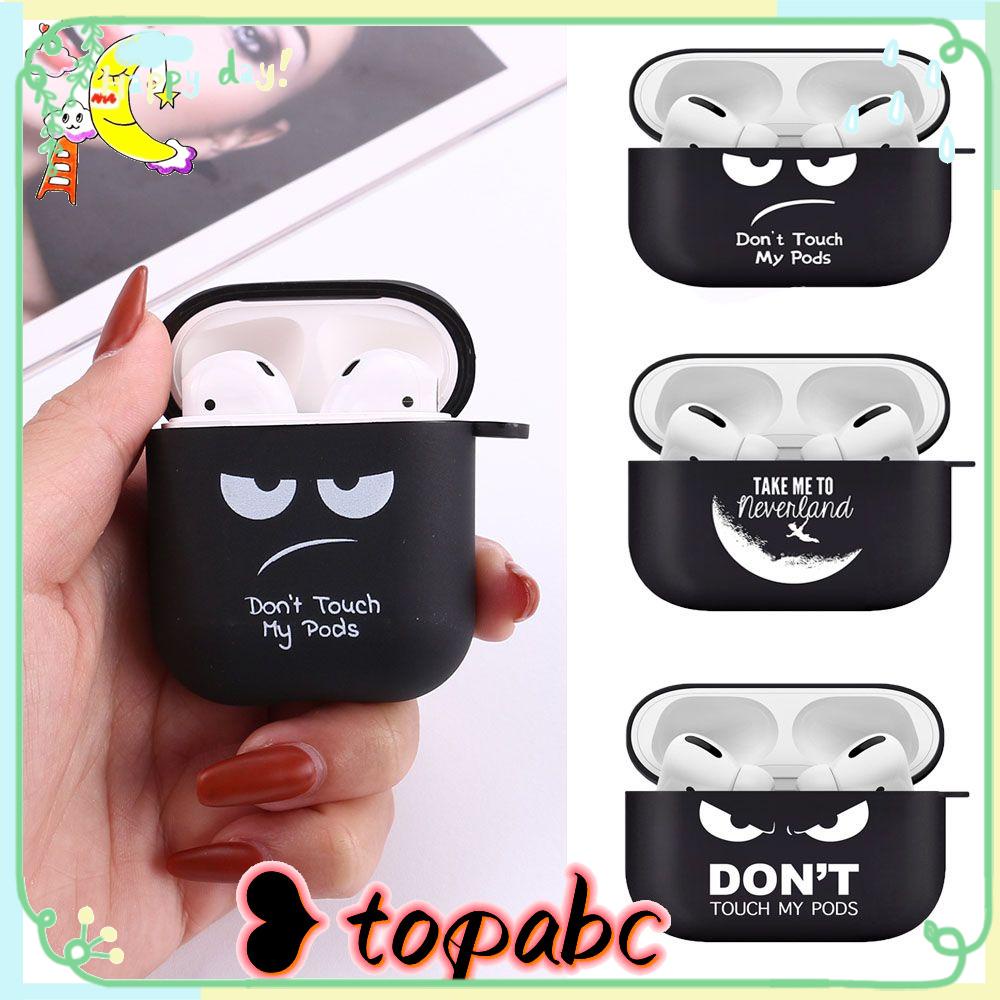 Top Soft Silicone Cover Dont Touch My Pods Mewah Full-Body Pelindung Earphone Headphone Cases