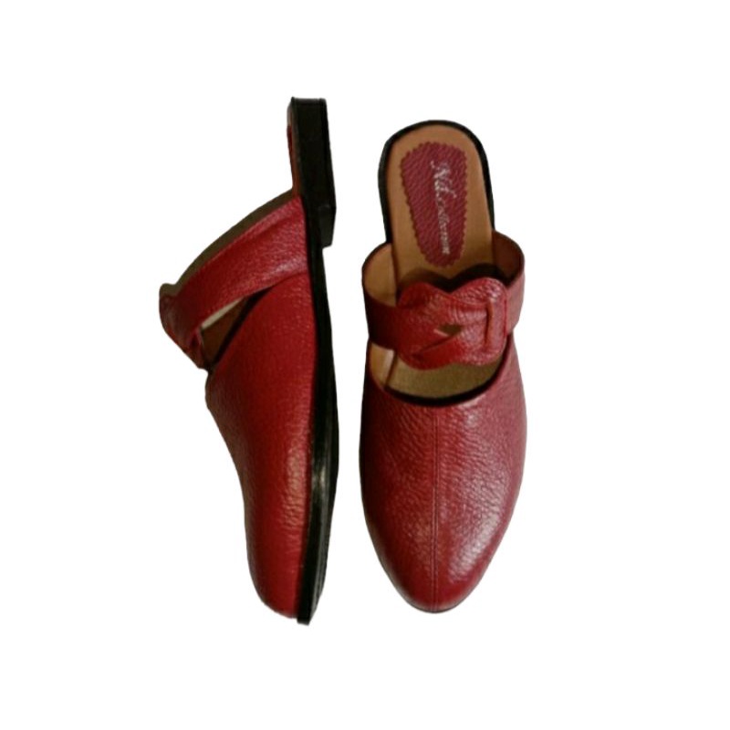 sepatu slop wanita kulit asli sapi