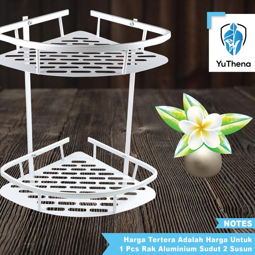 ✴ YuThena - Rak Sudut / Rak Tempel Sudut Serbaguna / Rak Pojok Kamar Mandi ❇