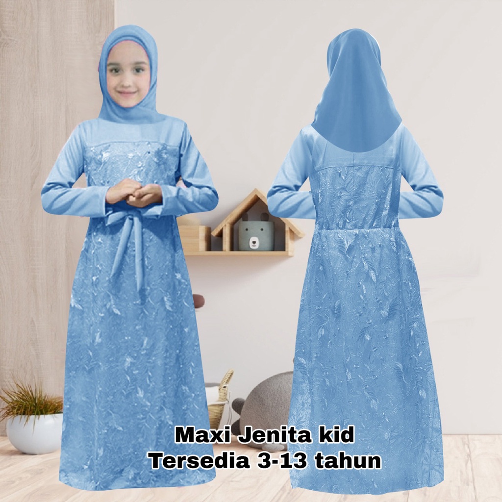 PROMO DRES JENITA KID/ MAXI DRES ANAK TILE MUTIARA/GAMIS JENITA KID PARTY GOOD QUALITY