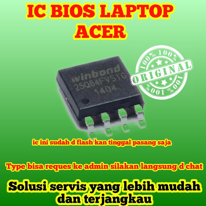 Jenji Ic Bios Laptop Merk Acer Siap Pakai