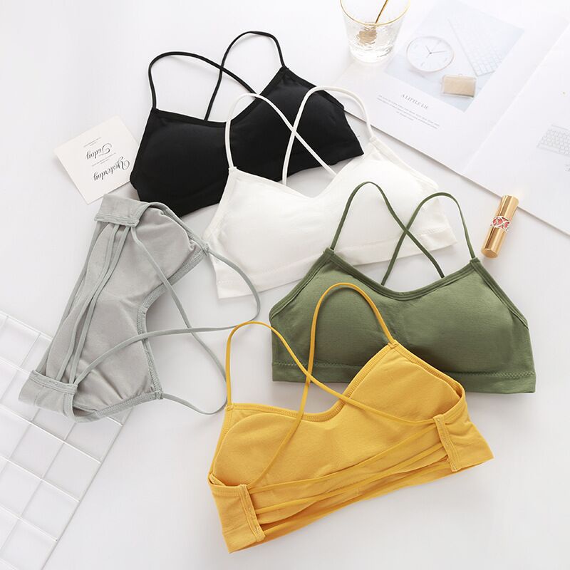 T&amp;Y Bra Crop Top Ala Korea Wanita 6675 Bh Pakaian Dalam Wanita Bra Fashion Tali Silang Kecil Cup Import