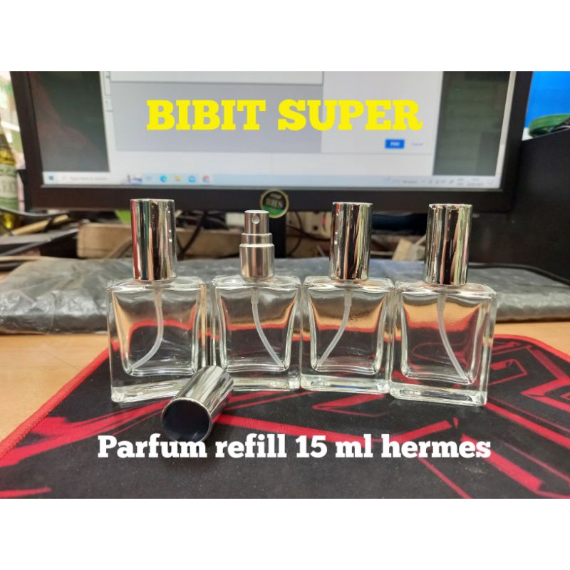 Parfum refill 15 ml botol hermes kualitas super premium (bebas request aroma)