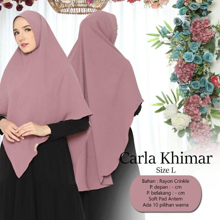 Rekomendasi CARLA KHIMAR SIZE L ORI VALENSHA QUEEN HIJAB BAHAN CRINKLE AIRFLOW PREMIUM TANPA TALI OR