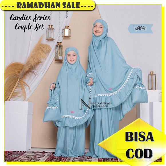 Mukena Couple Ibu Dan Anak 4-9 Tahun Azkia Mukena Kapel Ibu Dan Anak Mukena Couple Ibu Anak Terbaru 