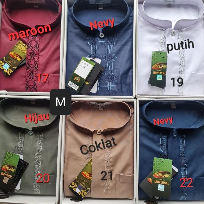 Baju koko Atlas Lengan panjang