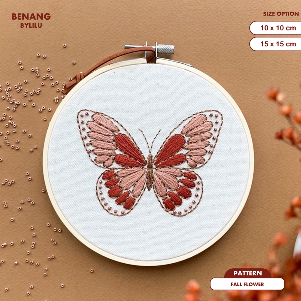 BUTTERFLY KISS | DIY Embroidery Kit Menyulam Special Edition
