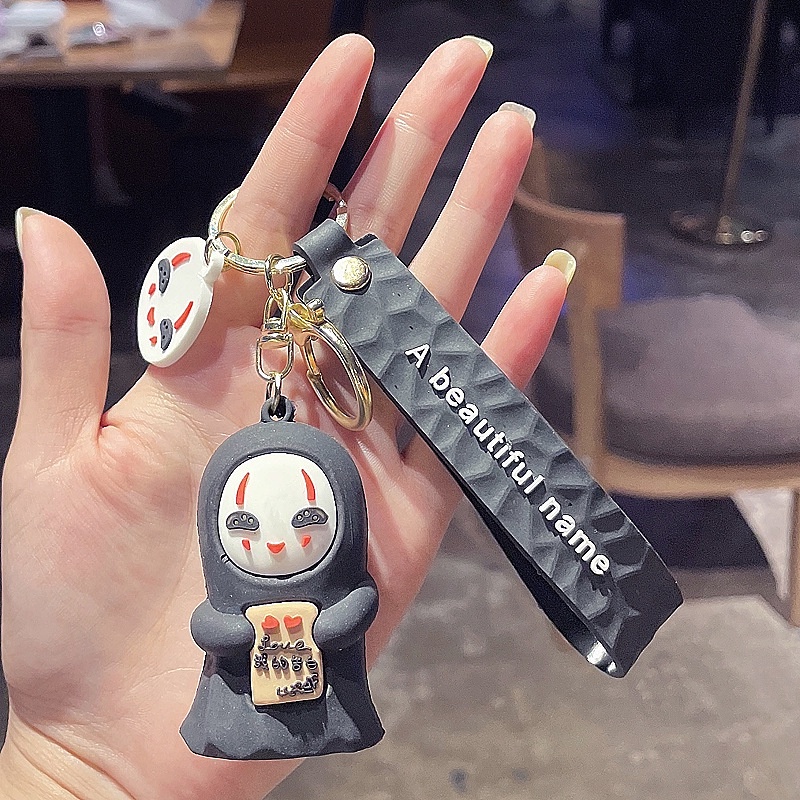 Gantungan Kunci Desain Hayao Miyazaki Spirited Away | Gantungan Kunci Mobil / Tas Sekolah | Gantungan Kunci Bentuk Kartun Kreatif