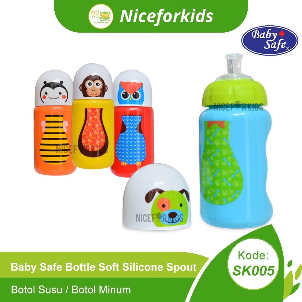 Baby Safe Bottle Silicone Spout SK005 Botol Minum Silikon Anak 300ml