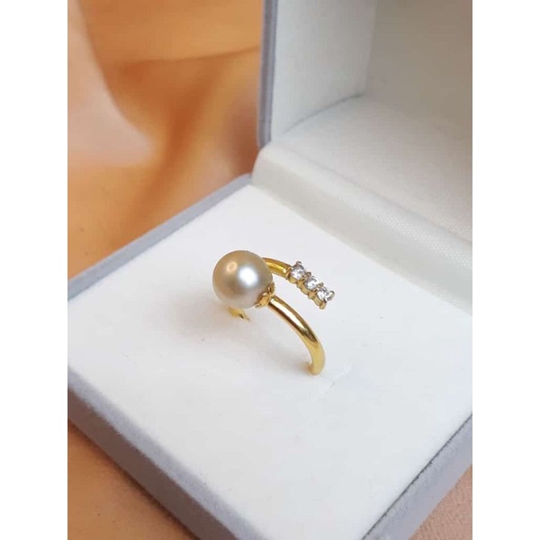 Mutiara Lombok Asli | Cincin emas asli mutiara air laut