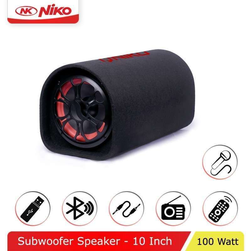 Speaker Niko GL10 Bluetooth Subwoofer Car Speaker 10 inch 100 Watt Speaker Tabung 10 inch GL 10