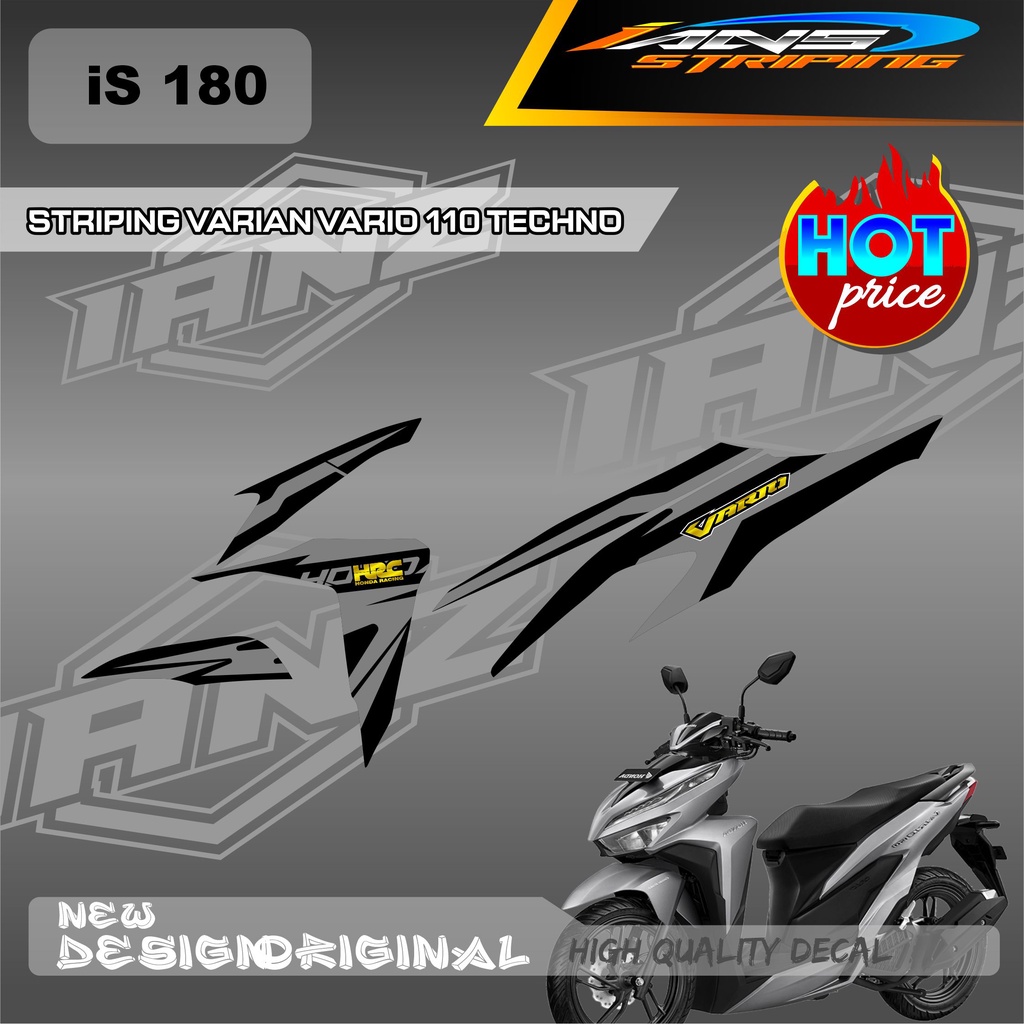 TERBARU STIKER STRIPING MOTOR HONDA VARIO TECHNO 110 VARIASI DESAIN WARNA / STIKER DECAL HONDA VARIO110 / DECAL KERETA HONDA VARIO TECHNO  IS180