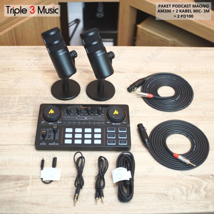 Paket Podcast 2 Orang Maono AM200 With PD100 Broadcast mic