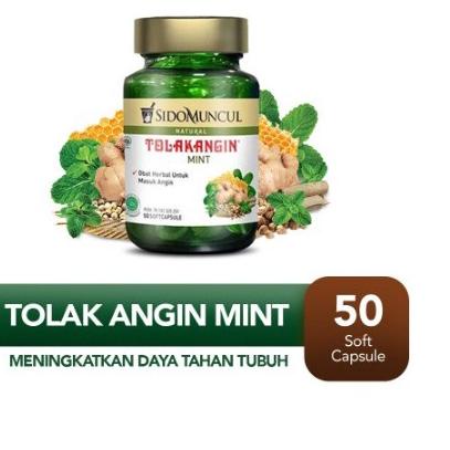 

➽ Sido Muncul Natural Tolak Angin Mint Soft Capsule 50 Kapsul ♦