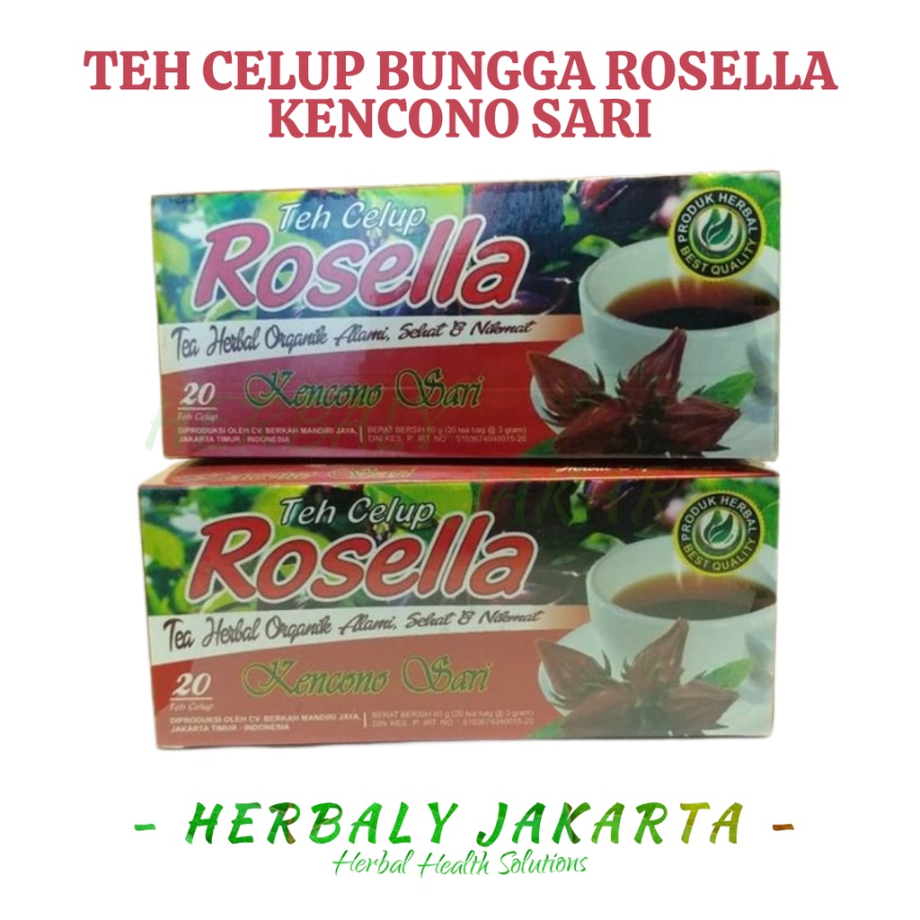 

Teh Celup Bunga Rosella Kencono Sari Teh Herbal Asli 100% | Teh Rosella merah