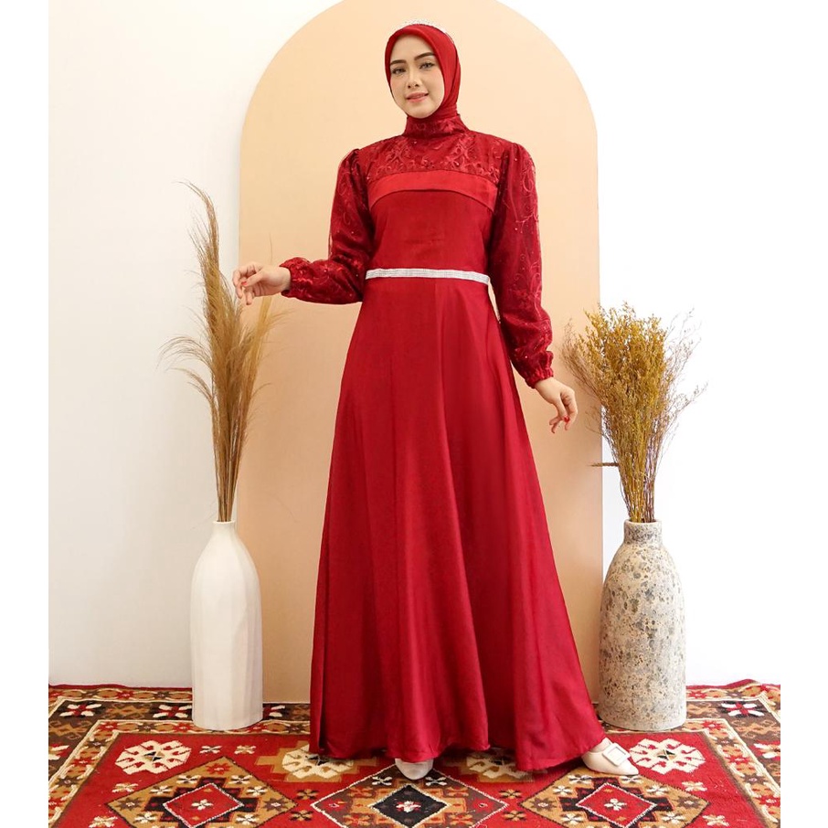 (100% RealPict) KINAN GAMIS MAXI DRESS PREMIUM MAXMARA SILK TILE / GAMIS PESTA / GAMIS KONDANGAN / MAXI PESTA / GAMIS LEBARAN / MAXI MUSLIM FASHION