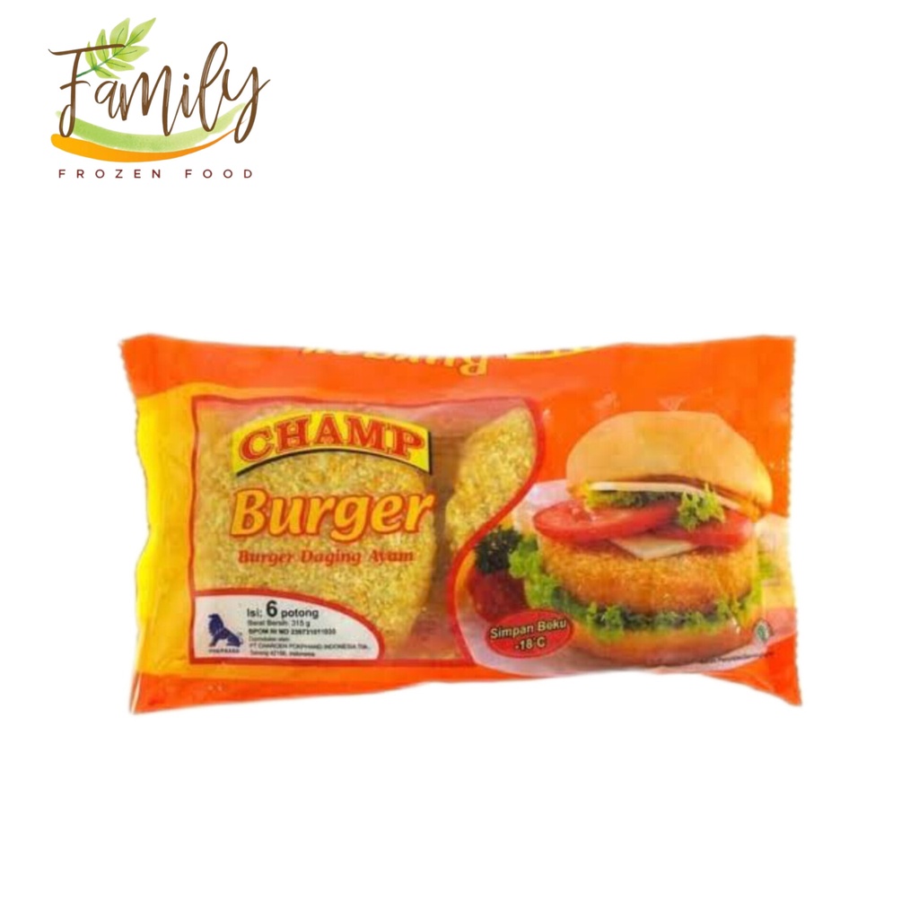 

Champ Burger Ayam 6pc 315gr Frozen Food Grosir
