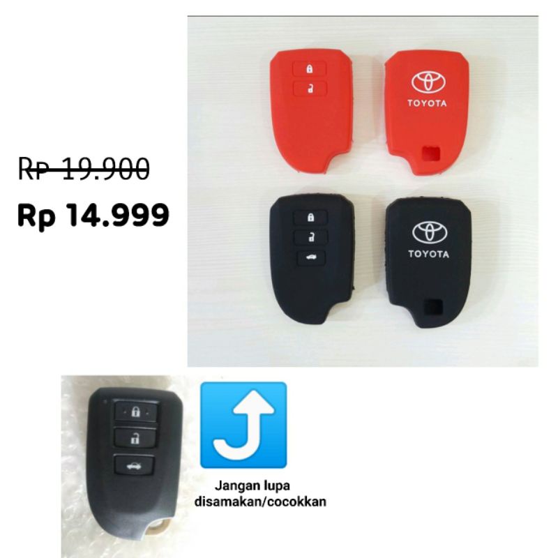 Cover Silikon Kunci Mobil   Yaris 3 Tombol/silikon Kunci Mobil